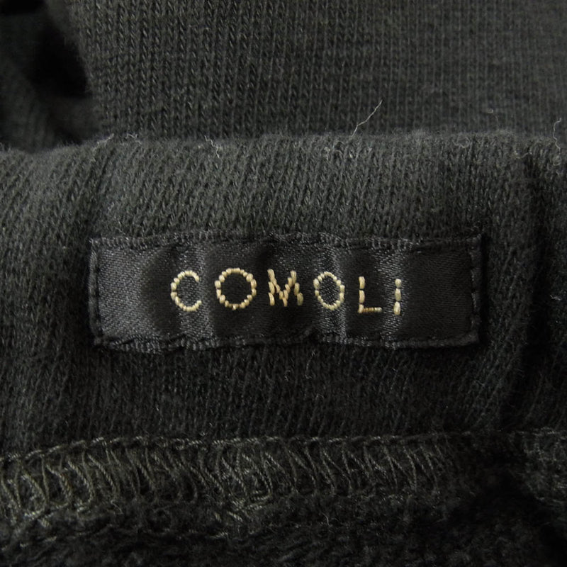 COMOLI コモリ 24SS Z01-05028 製品染 裏毛 パンツ インクブラック 