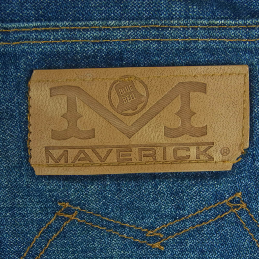 マーベリック 70s ストレート デニム パンツ ジッパーフライ アメリカ製 インディゴブルー系 29 × 32【中古】