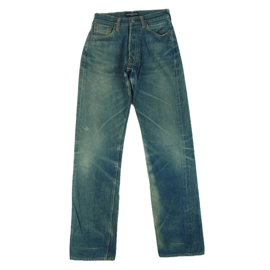 レイバーオーバーオールズ ボタンフライ ストレート デニム パンツ インディゴブルー系 29 × 34【中古】