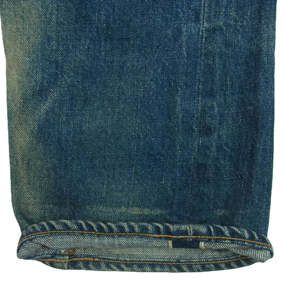 レイバーオーバーオールズ ボタンフライ ストレート デニム パンツ インディゴブルー系 29 × 34【中古】