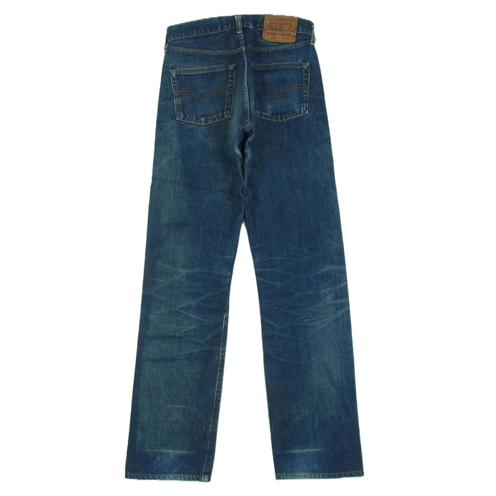 Levi's リーバイス 90s 93年 日本製 502 ストレート デニム パンツ ジッパーフライ BIG E 赤耳 ボタン裏刻印J22 インディゴブルー系 W29 L34【中古】