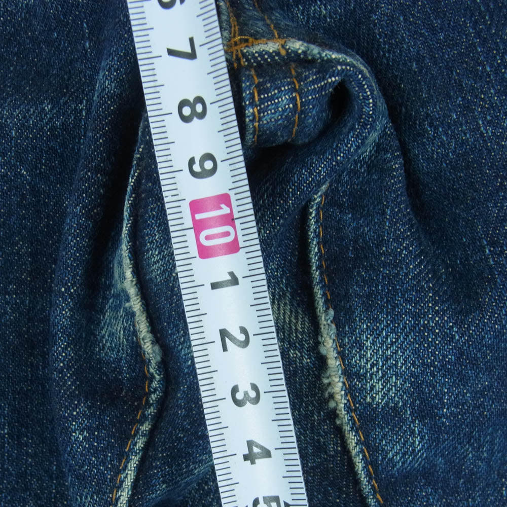 Levi's リーバイス 90s 93年 日本製 502 ストレート デニム パンツ ジッパーフライ BIG E 赤耳 ボタン裏刻印J22 インディゴブルー系 W29 L34【中古】