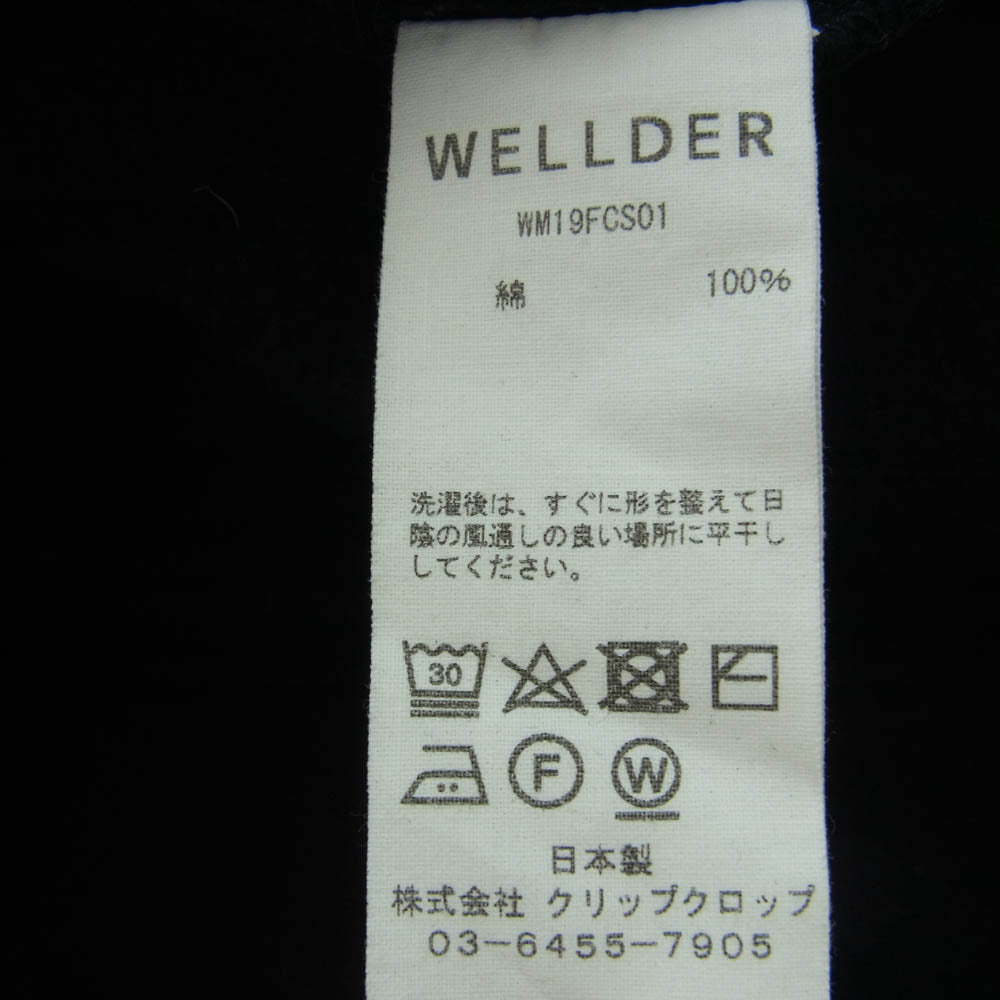 ウェルダー 19AW WM19FCS01　 Flutter Tail Hooded Pullover プルオーバー スウェット パーカー ブラック系 4【中古】