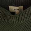 HYKE ハイク 162-11077 RIB CREWNECK SWEATER リブ クルーネック セーター カーキ系 1【中古】