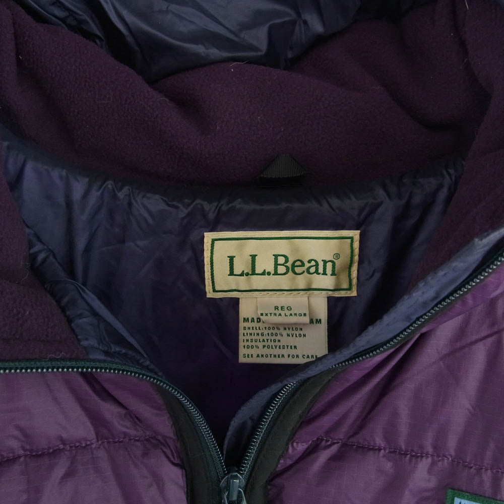L.L.Bean エルエルビーン Fairfield Jacket 中綿 ナイロン フーデッド ジャケット パープル系 XL【中古】