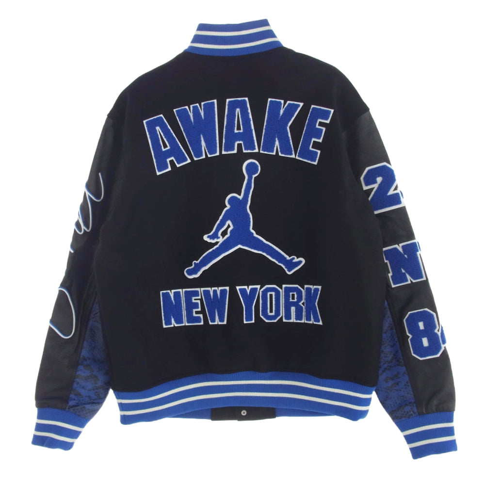 NIKE ナイキ FQ5439-010 Awake NY × アウェイク ニューヨーク Varsity Jacket バーシティ ジャケット ブラック系 ブルー系 M【新古品】【未使用】【中古】