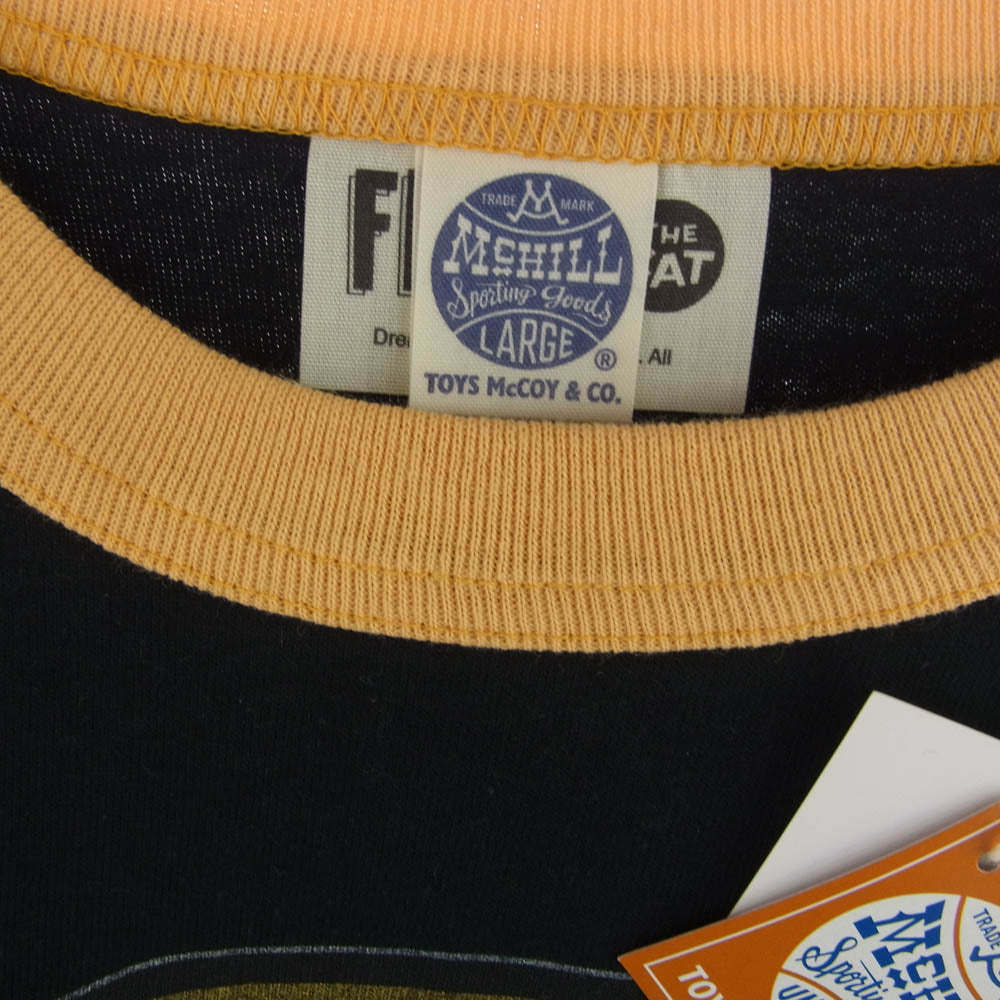 TOY'S McCOY トイズマッコイ FELIX フェリックス WILDCATTOUR ワイルドキャットツアー クルーネックリブ 半袖 Tシャツ ブラック系 L【美品】【中古】