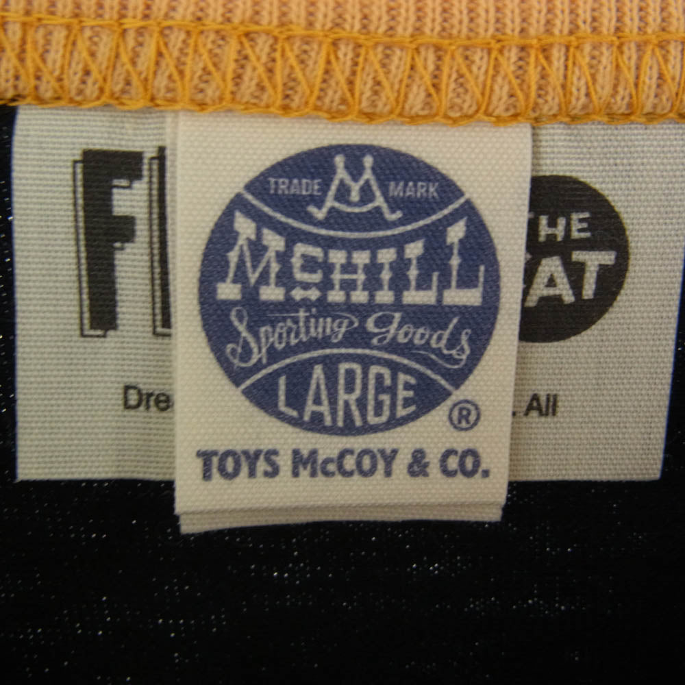 TOY'S McCOY トイズマッコイ FELIX フェリックス WILDCATTOUR ワイルドキャットツアー クルーネックリブ 半袖 Tシャツ ブラック系 L【美品】【中古】