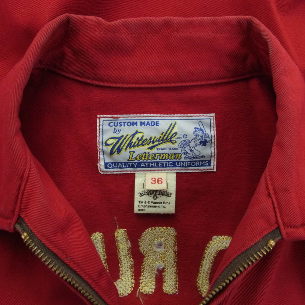WHITESVILLE ホワイツビル WV11852 ROAD RUNNER ロードランナー コットン ツイル スウィング トップ 刺? レッド系 36【中古】