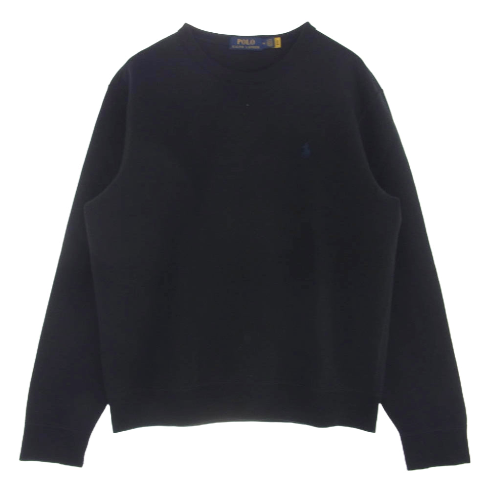 POLO RALPH LAUREN ポロ・ラルフローレン 汗止め付き ストレッチ ライトオンス スウェット ブラック系 M【中古】
