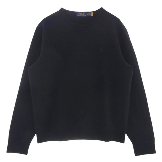 POLO RALPH LAUREN ポロ・ラルフローレン 汗止め付き ストレッチ ライトオンス スウェット ブラック系 M【中古】