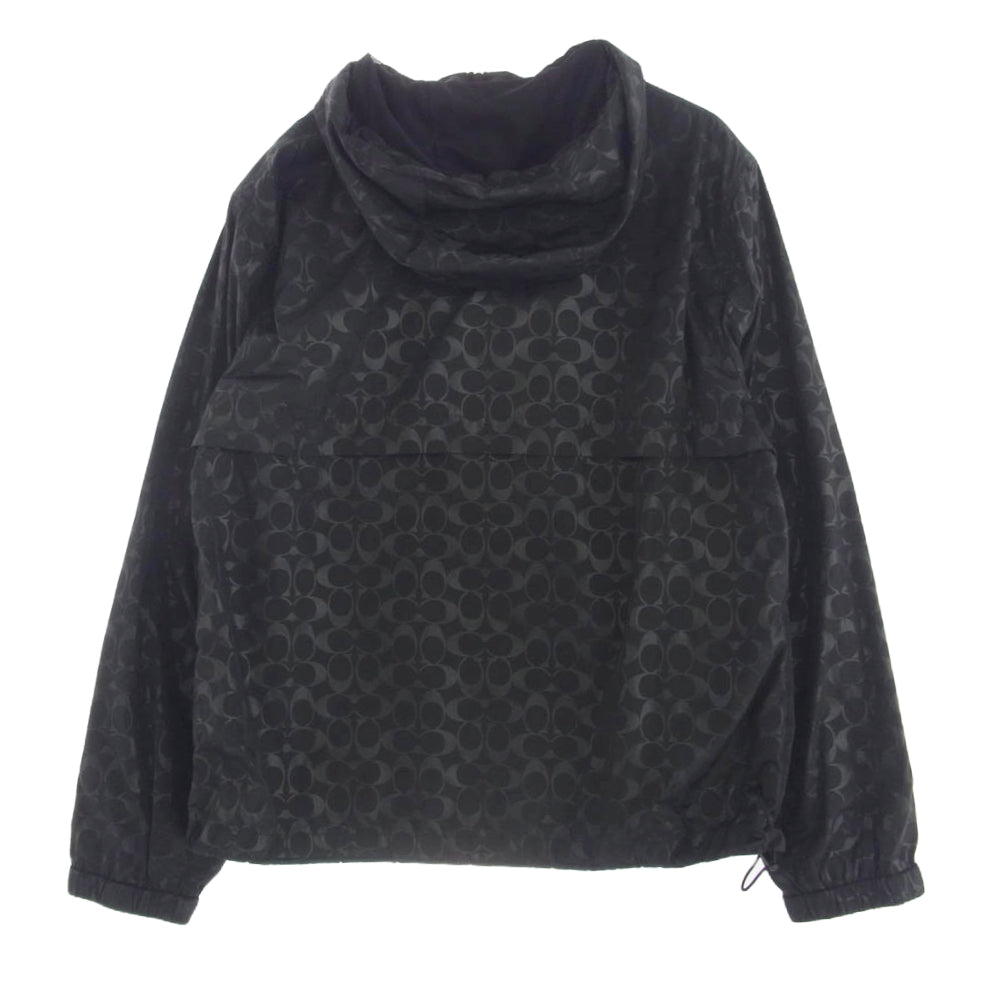 COACH コーチ C8104 SIGNATURE WINDBREAKER シグネチャー ウィンド ブレーカー ナイロン ジャケット ブラック系 L【中古】
