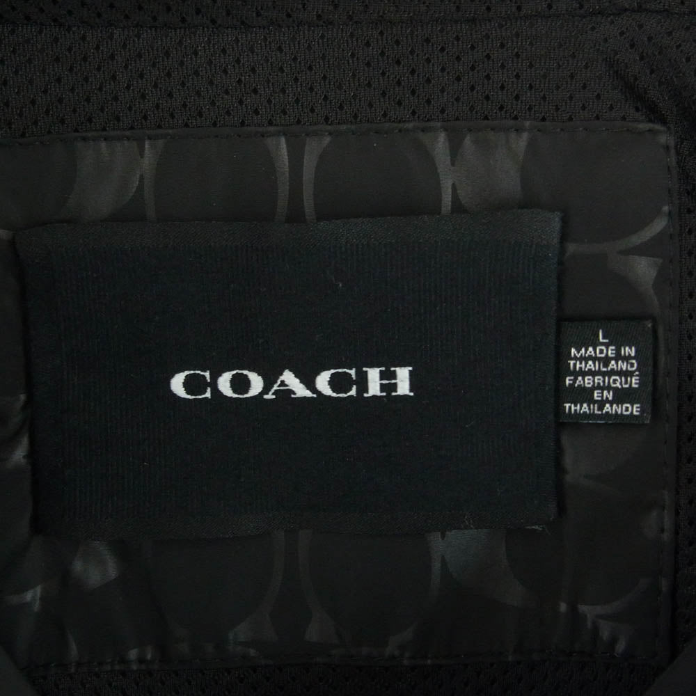 COACH コーチ C8104 SIGNATURE WINDBREAKER シグネチャー ウィンド ブレーカー ナイロン ジャケット ブラック系 L【中古】
