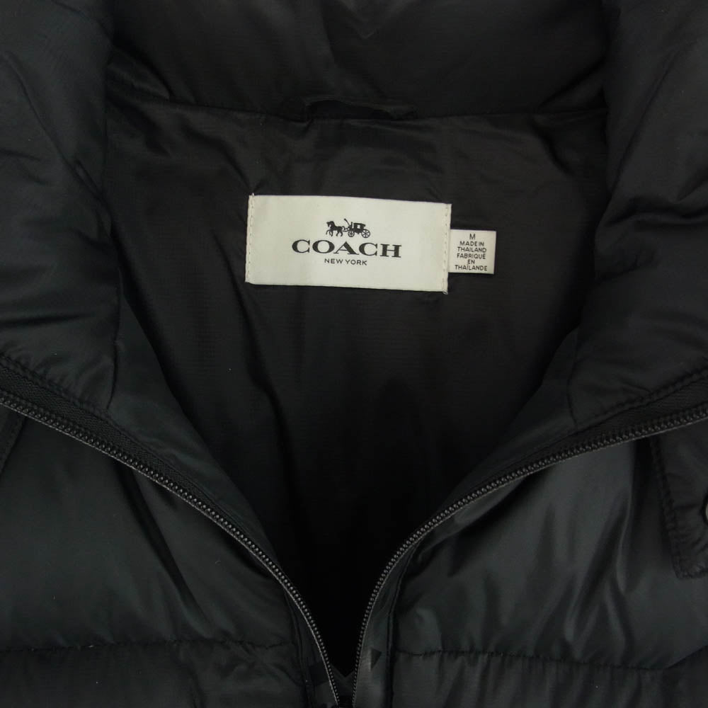 COACH コーチ 3094 down jacket 止水ジップ ダウン ジャケット ブラック系 M【中古】