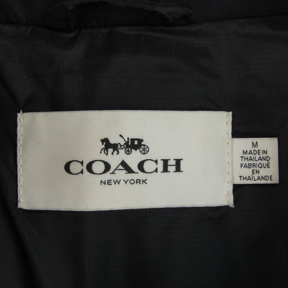 COACH コーチ 3094 down jacket 止水ジップ ダウン ジャケット ブラック系 M【中古】