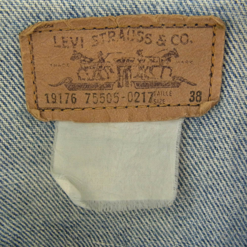 Levi's リーバイス 75505-0217 デニム ジャケット ボタン裏刻印 インディゴブルー系 38【中古】