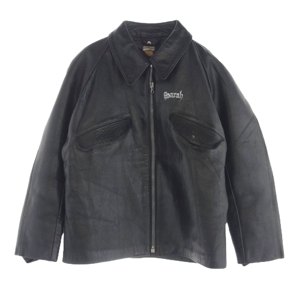 ヴィンテージ Giusti ROMA 50s レザー ジャケット ペイント カスタム ブラック系【中古】
