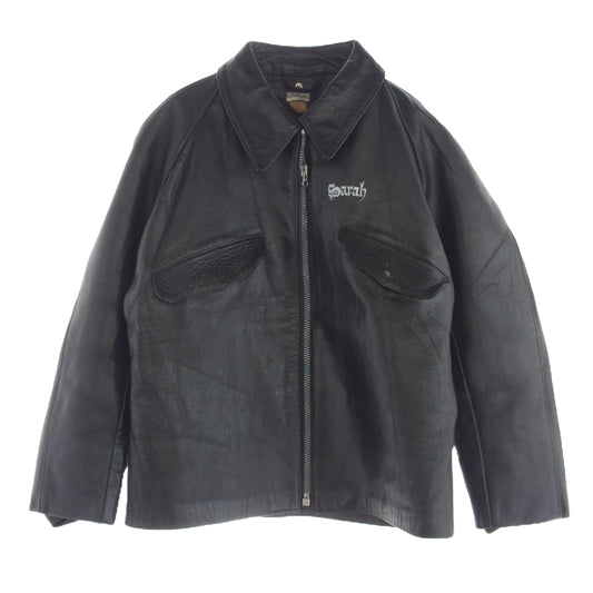 ヴィンテージ Giusti ROMA 50s レザー ジャケット ペイント カスタム ブラック系【中古】
