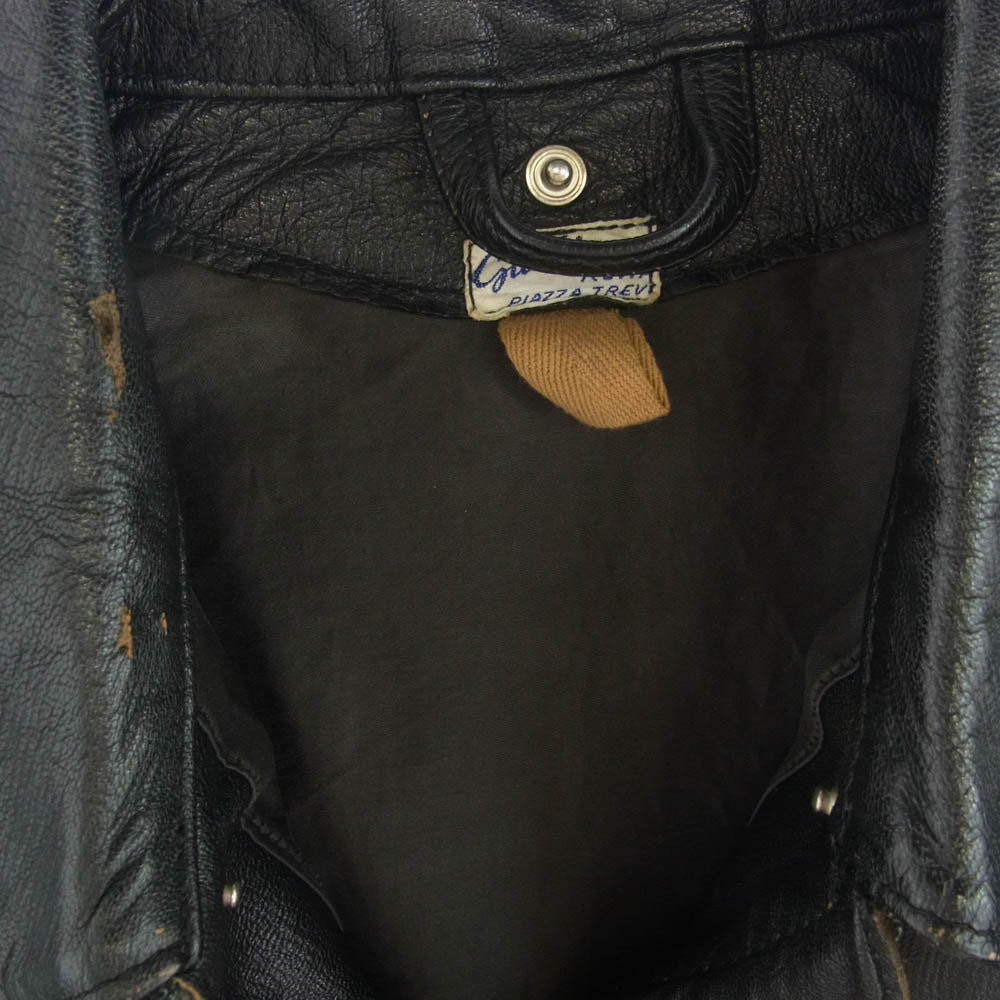 ヴィンテージ Giusti ROMA 50s レザー ジャケット ペイント カスタム ブラック系【中古】