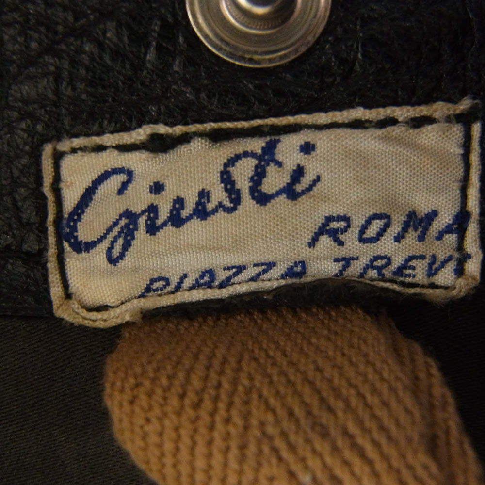 ヴィンテージ Giusti ROMA 50s レザー ジャケット ペイント カスタム ブラック系【中古】