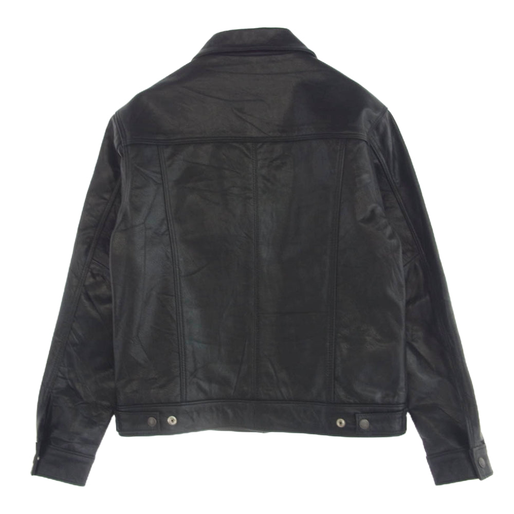 Levi's リーバイス USA製 レザー トラッカー ジャケット ブラック系 40【中古】