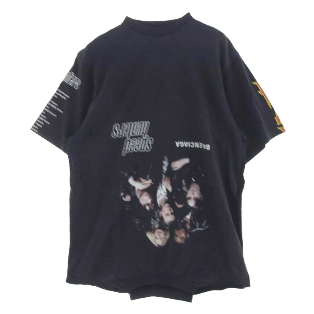 BALENCIAGA バレンシアガ 22SS 698811 TMVC9 SPEED HUNTERS UP SIDE DOWN スピード ハンターズ アップ サイド ダウン 半袖 Tシャツ ブラック系 L【新古品】【未使用】【中古】