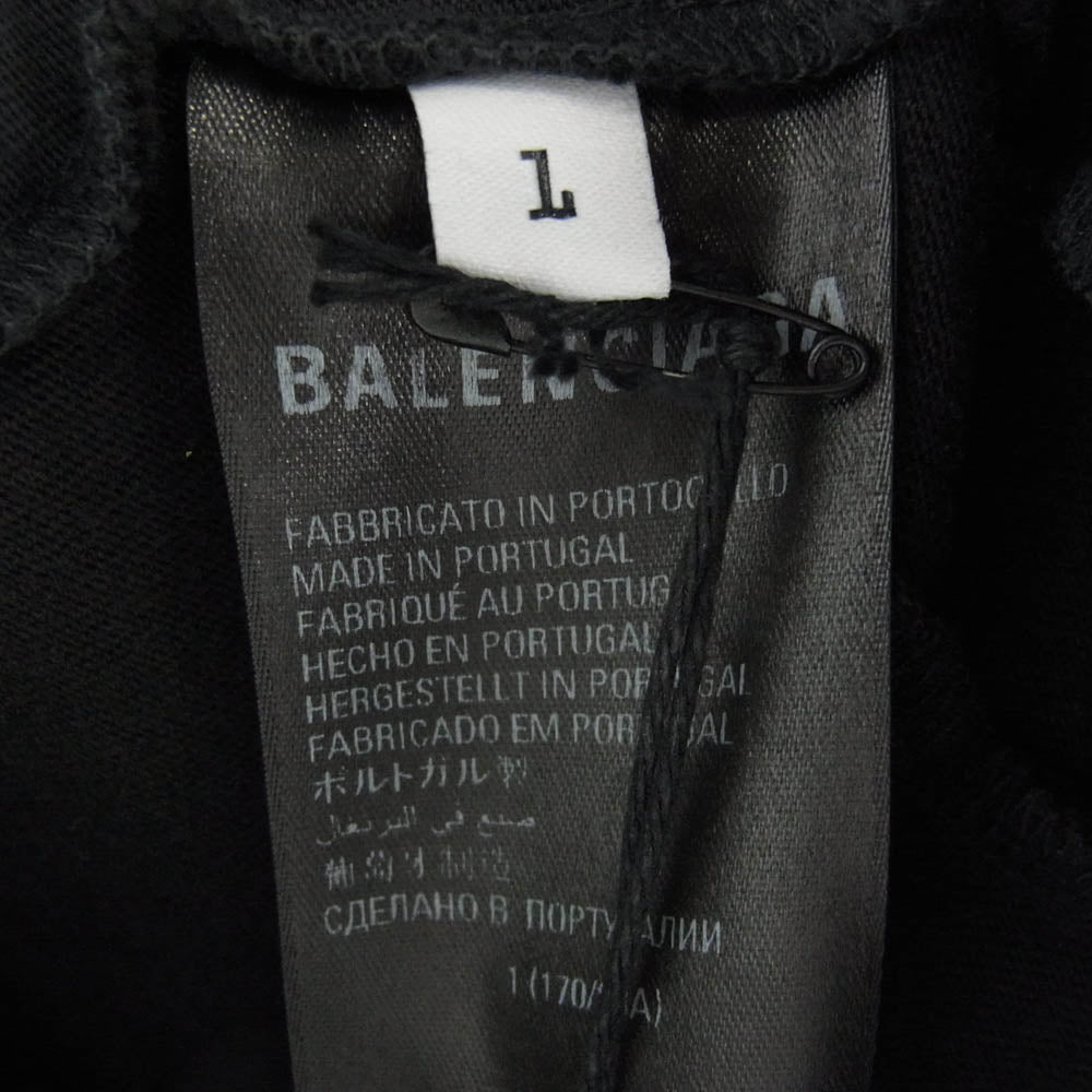 BALENCIAGA バレンシアガ 22SS 698811 TMVC9 SPEED HUNTERS UP SIDE DOWN スピード ハンターズ アップ サイド ダウン 半袖 Tシャツ ブラック系 L【新古品】【未使用】【中古】