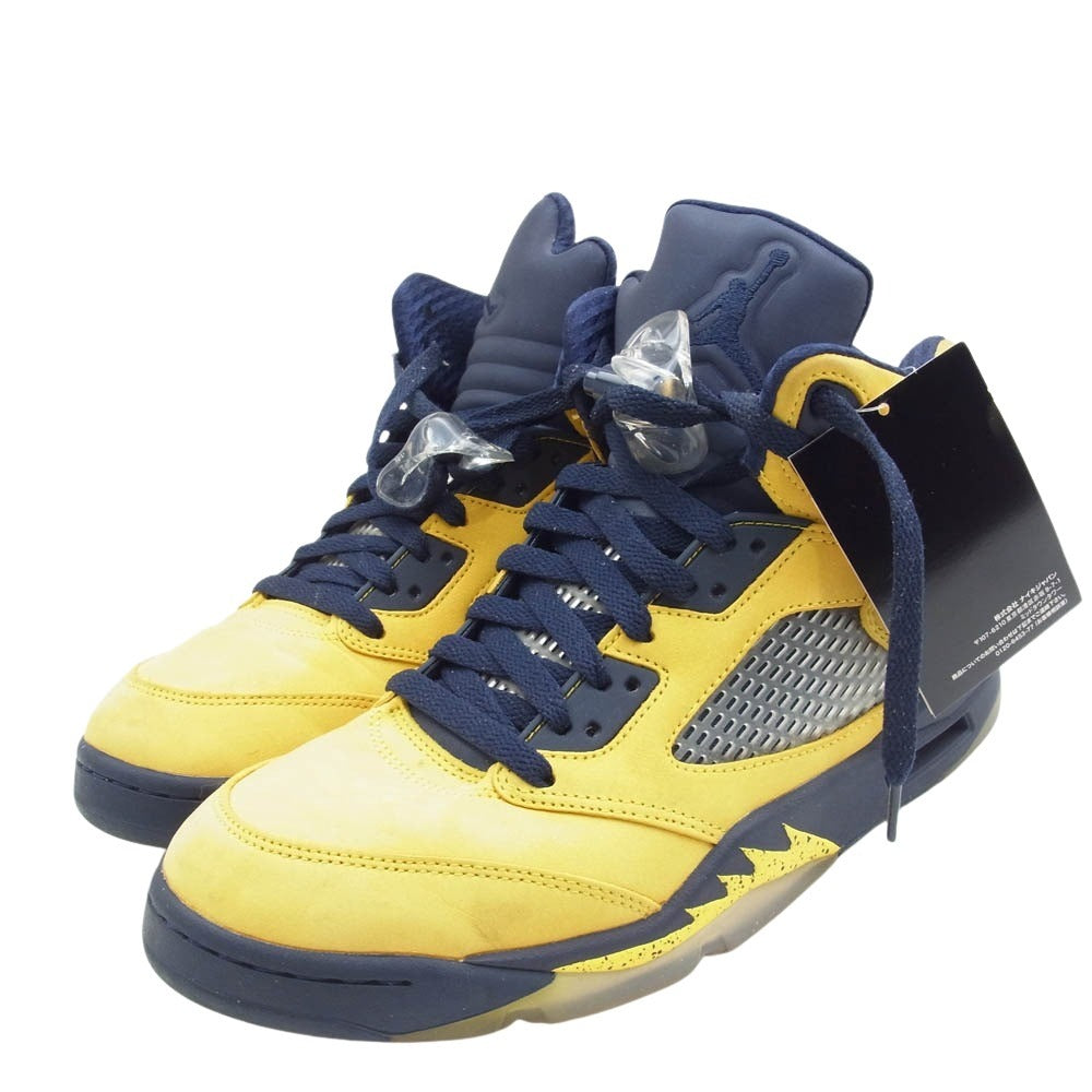 NIKE ナイキ CQ9541-704 AIR JORDAN 5 RETRO SE MICHIGAN エア ジョーダン 5 レトロ ミシガン スニーカー イエロー系 ネイビー系 27.5cm【中古】