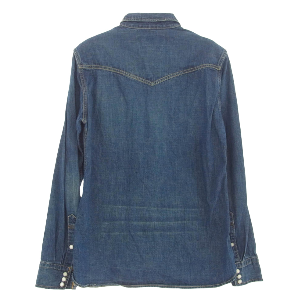 REMI RELIEF レミレリーフ デニム ウエスタン 長袖 シャツ インディゴブルー系 M【中古】