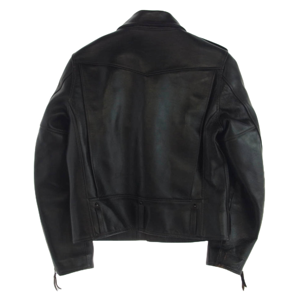 ワイツーレザー Y'2 LEATHER ワイツーレザー VINTAGE HORSE D-POCKET DOUBLE RIDERS 茶芯 ホースハイド Dポケ ダブル ライダース ジャケット ブラック系 38【中古】
