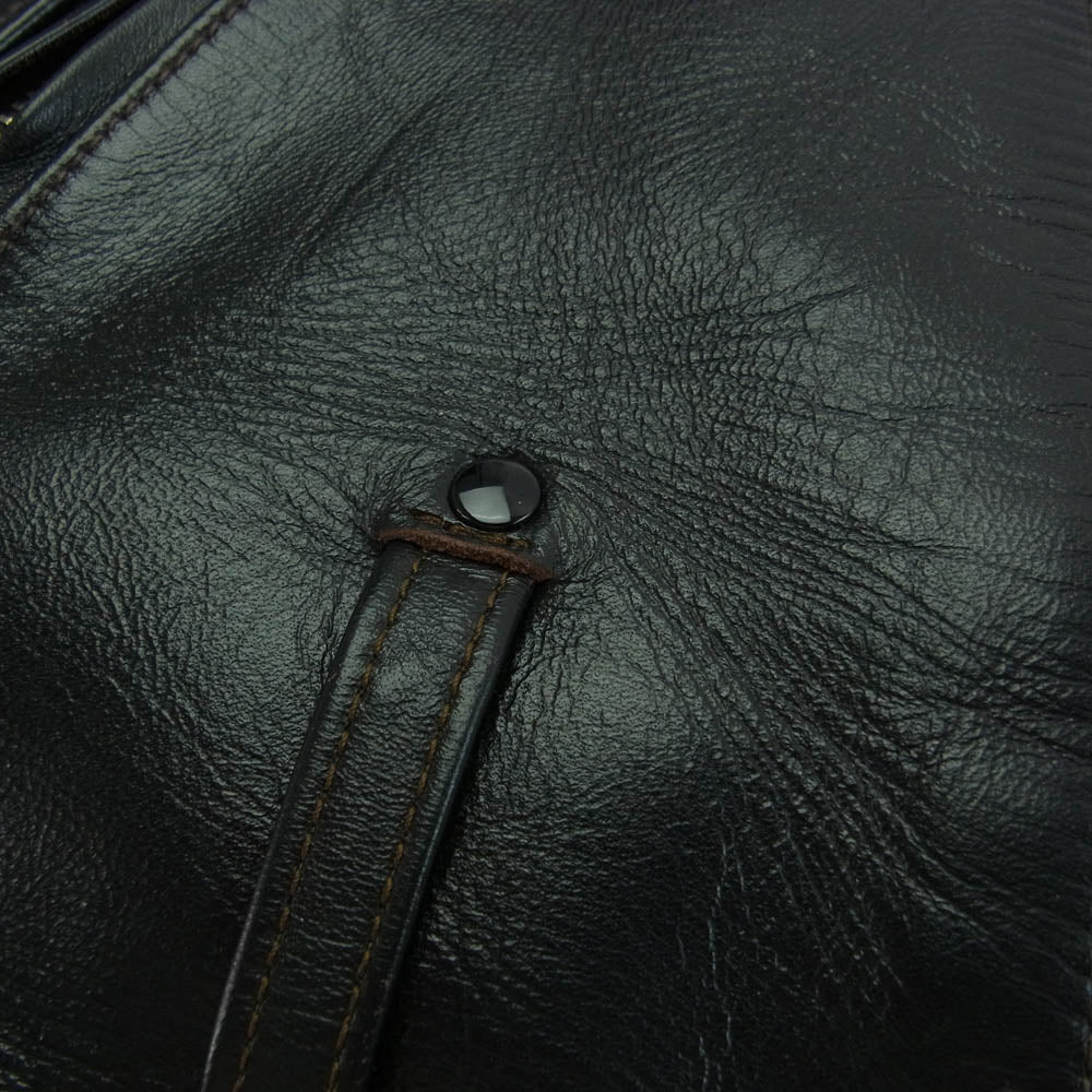 ワイツーレザー Y'2 LEATHER ワイツーレザー VINTAGE HORSE D-POCKET DOUBLE RIDERS 茶芯 ホースハイド Dポケ ダブル ライダース ジャケット ブラック系 38【中古】