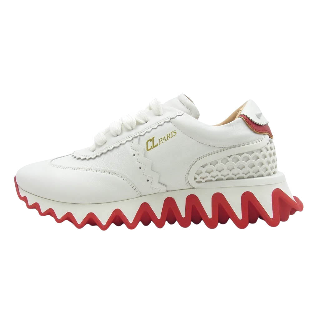 Christian Louboutin クリスチャンルブタン Loubishark ルビシャーク スタッズ スニーカー ホワイト系 レッド系 40【極上美品】【中古】