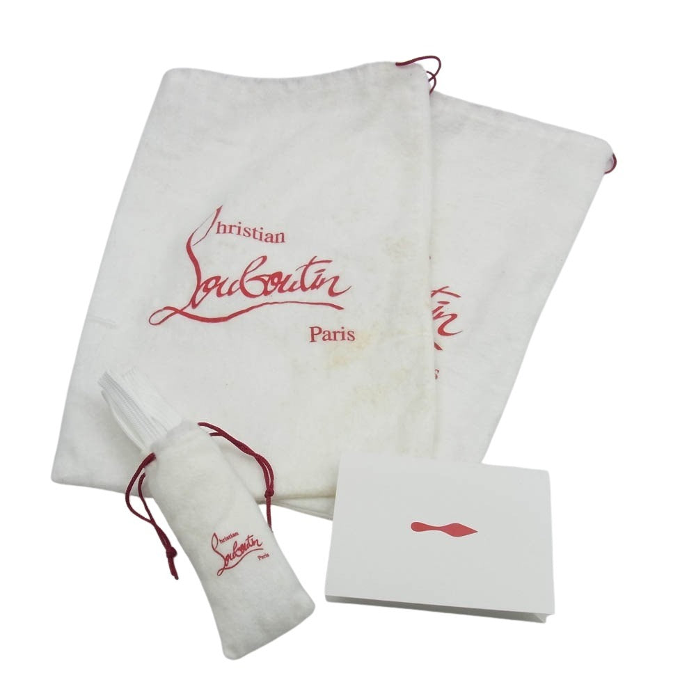 ❤️美品❤️クリスチャンルブタン スタッズ デッキシューズ 25.5 ホワイト Christian Louboutin クリスチャンルブタン Loubishark ルビ