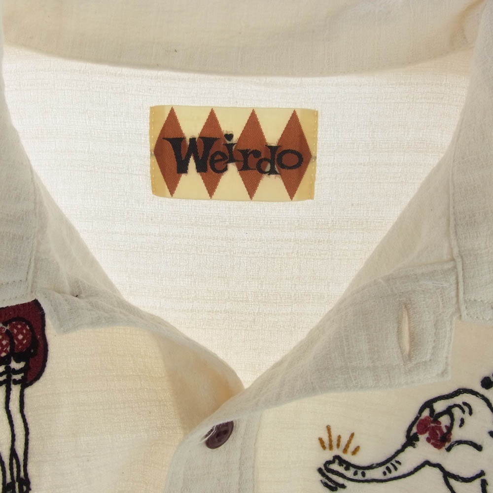 WEIRDO ウィアード wrd-13-aw-20 胸刺繍 長袖 シャツ オフホワイト系 S【中古】