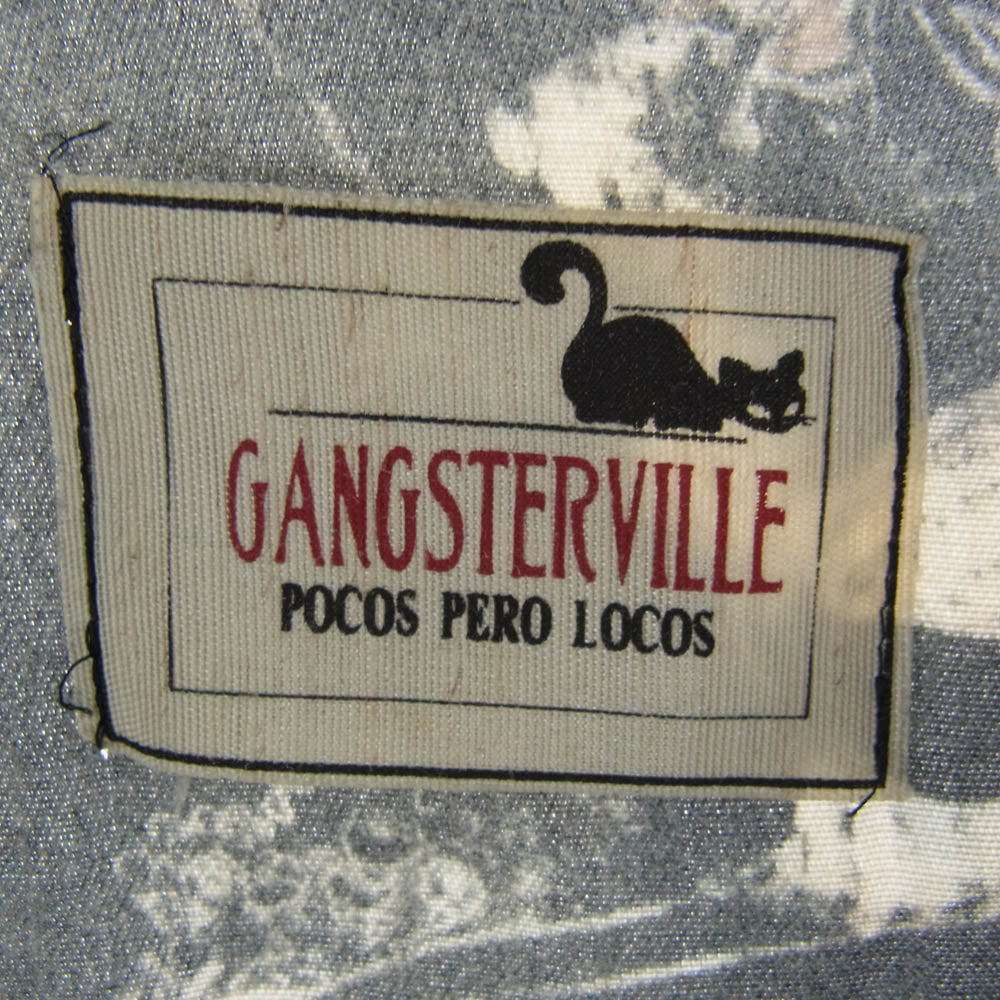 GANGSTERVILLE ギャングスタービル GSV-14-SS-14 総柄 プリント 長袖 シャツ ブラック系 S【中古】