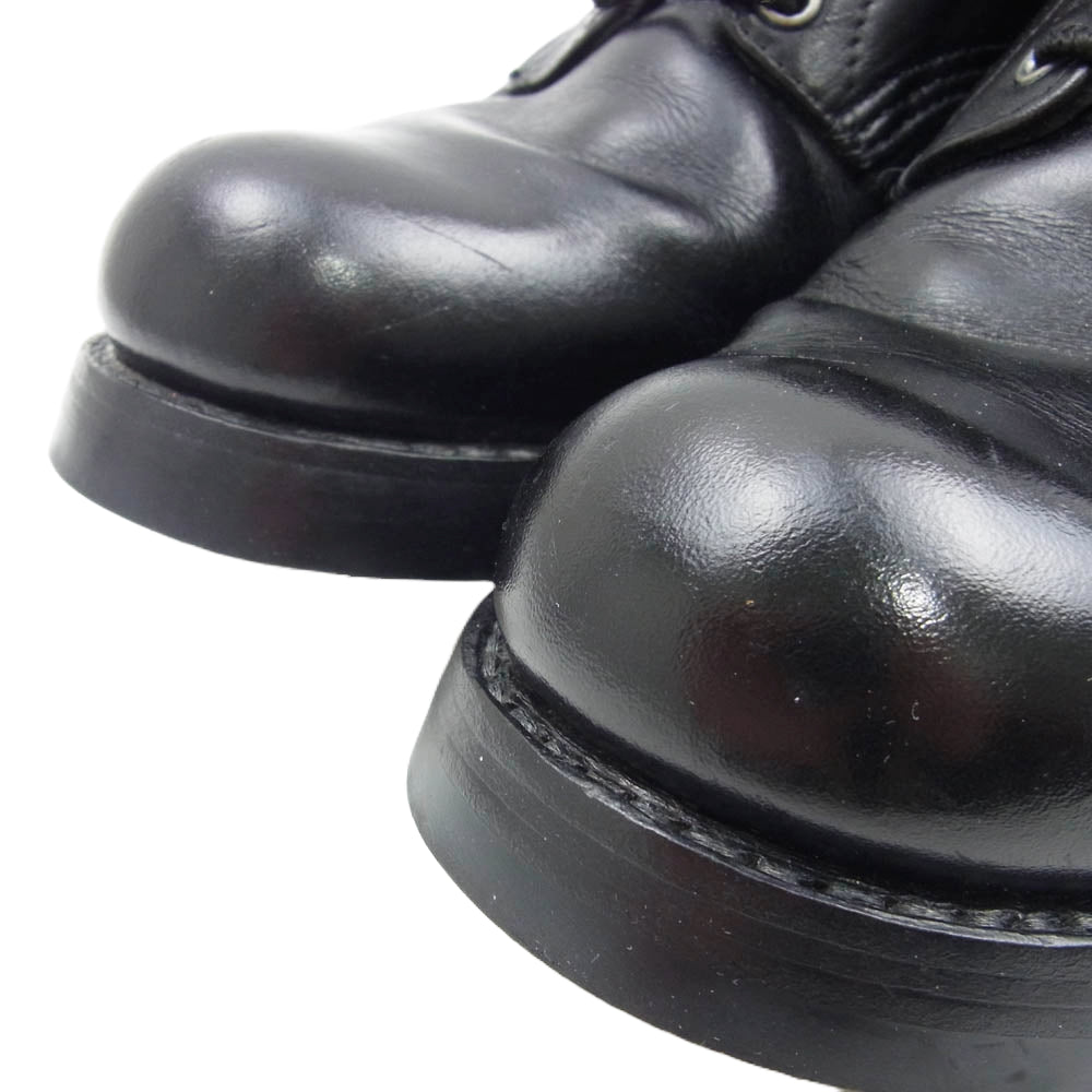 RED WING レッドウィング 8166 【訳有】 Classic Round カスタム プレーントゥ ブーツ ブラック系 26cm【中古】