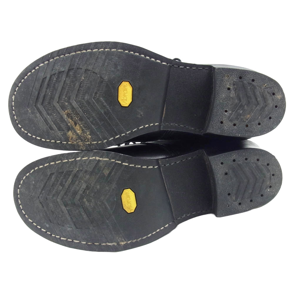 RED WING レッドウィング 8166 【訳有】 Classic Round カスタム プレーントゥ ブーツ ブラック系 26cm【中古】