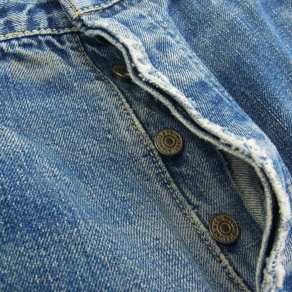Levi's リーバイス 【難有】ヴィンテージ オリジナル 501xx 紙パッチ センターオフセット 刻印無し インディゴブルー系 サイズ不明【中古】