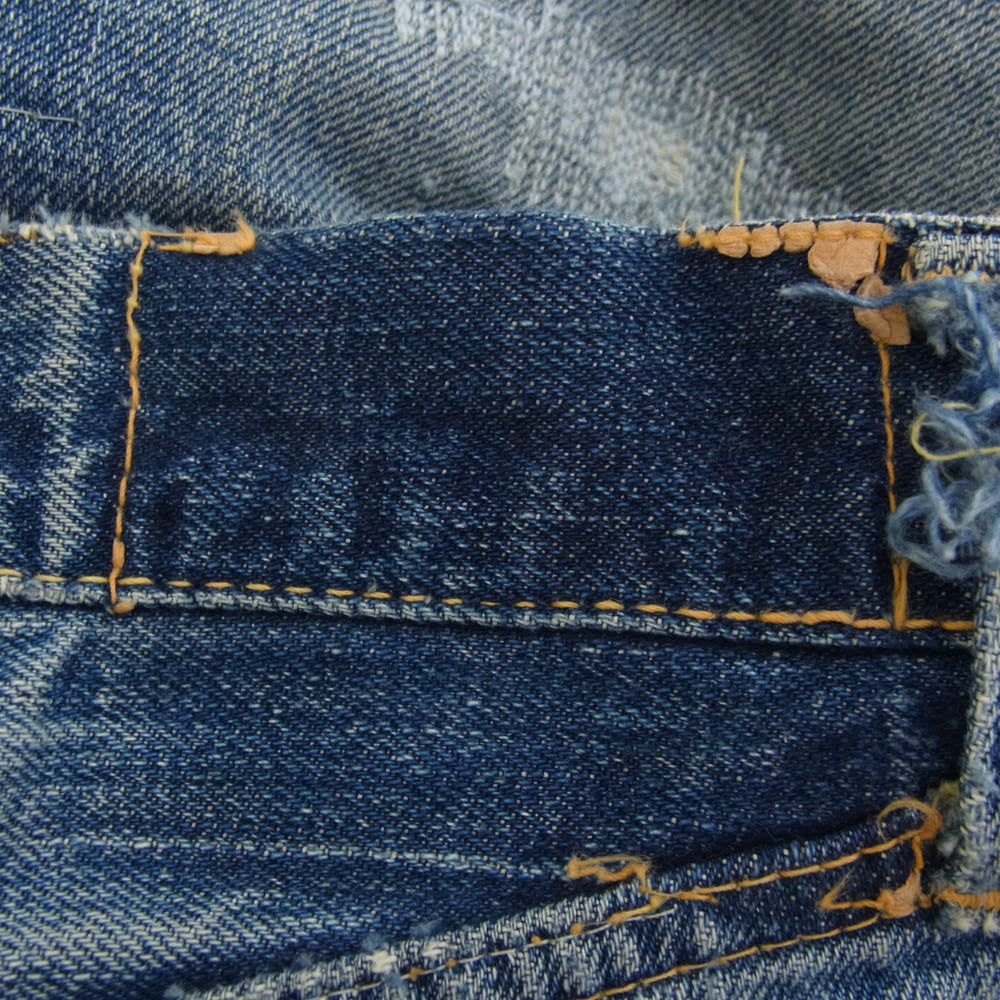 Levi's リーバイス 【難有】ヴィンテージ オリジナル 501xx 紙パッチ センターオフセット 刻印無し インディゴブルー系 サイズ不明【中古】