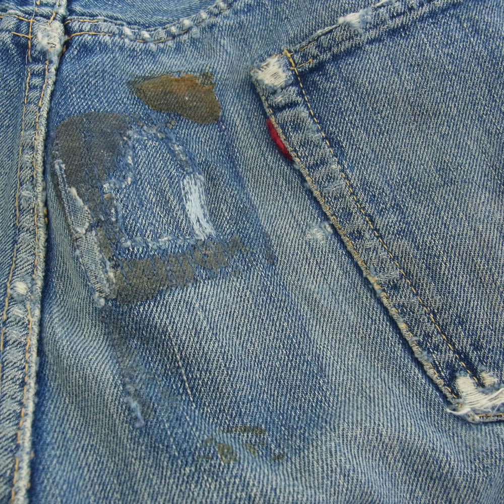 Levi's リーバイス 【難有】ヴィンテージ オリジナル 501xx 紙パッチ センターオフセット 刻印無し インディゴブルー系 サイズ不明【中古】