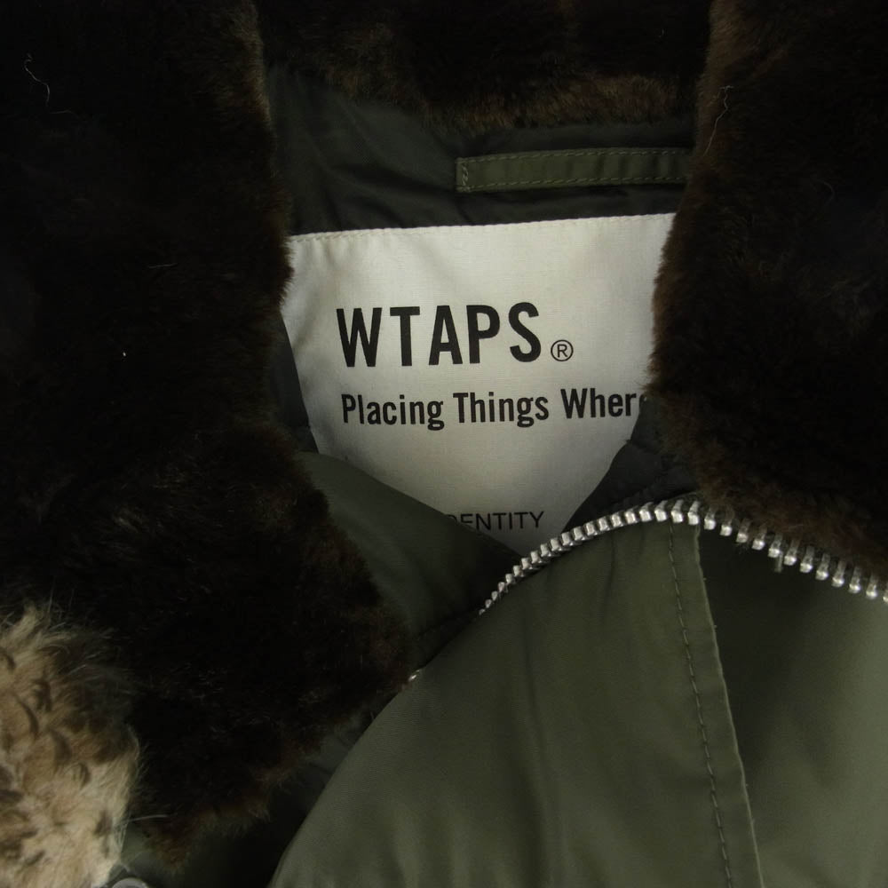 WTAPS ダブルタップス 16AW 162GWVDT-JKM05 N-3B JACKET.NYLON TWILL ミリタリー フライト ナイロン ジャケット オリーブ M カーキ系 M【中古】