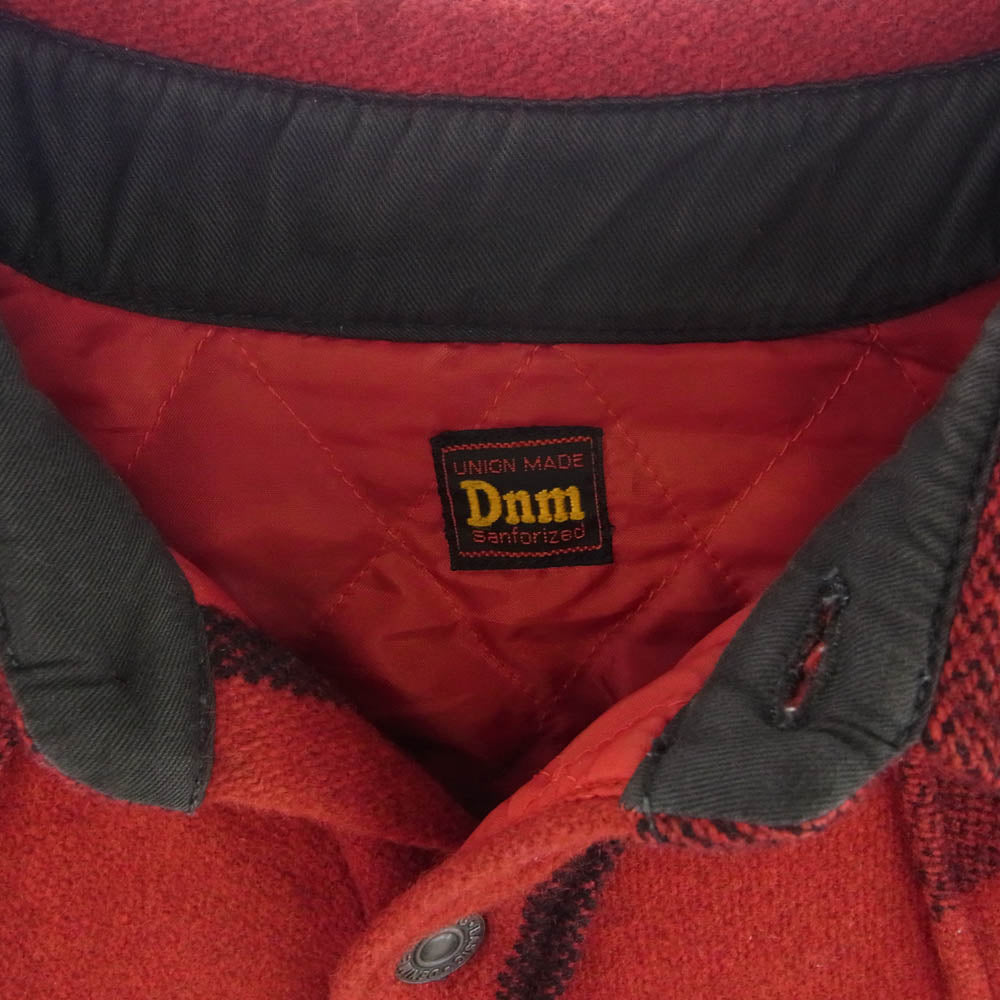 Denime ドゥニーム 裏地キルティング ウール バッファロー チェック CPO ジャケット レッド系 M【中古】