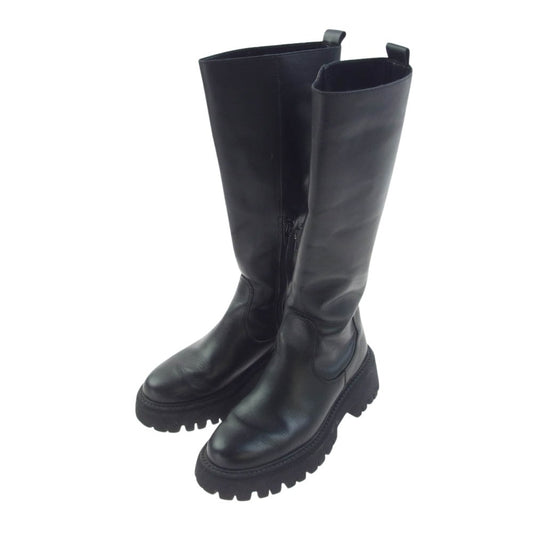 スティルモーダ サイドジップ ロング ブーツ ブラック系 38【中古】