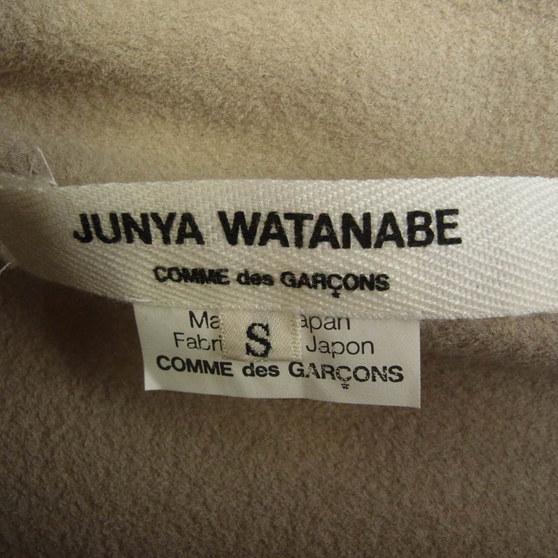 JUNYA WATANABE COMME des GARCONS ジュンヤワタナベコムデギャルソン JM-O001 フェイクスエード ベルト 変形 アシンメトリー フリンジ ノースリーブ ワンピース ベージュ系 S【中古】