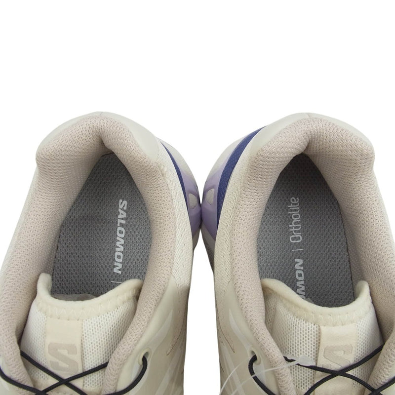 salomon サロモン 475827 Women's XT-6 Shoes Almond アーモンドミルク スニーカー ベージュ系 パープル系 26.5cm【新古品】【未使用】【中古】