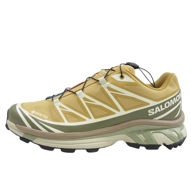 salomon サロモン 475810 XT-6 GTX ゴアテックス スニーカー ライトブラウン系 カーキ系 26.5cm【新古品】【未使用】【中古】