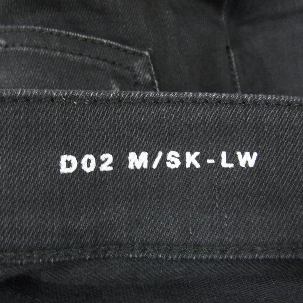 SAINT LAURENT サンローラン 638498 YO500 ブラックデニム ストレッチ スキニー デニム パンツ ブラック系 28【中古】
