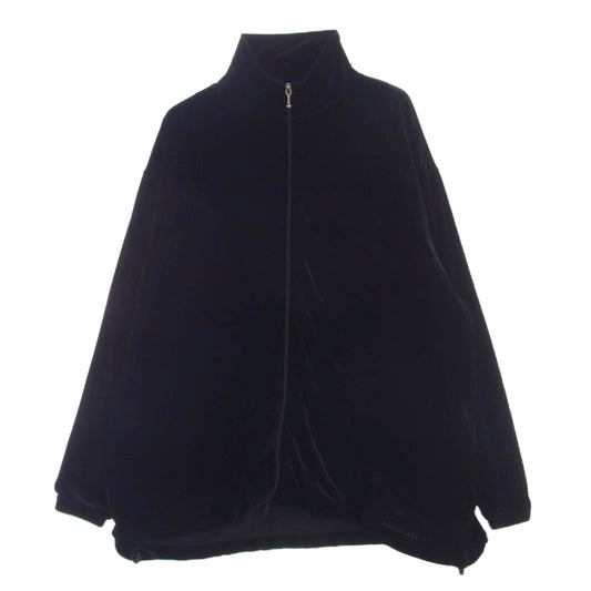 BALENCIAGA バレンシアガ 535814 TWK17 VELVET TRACKSUIT JACKET ベルベット トラックスーツ ジャケット ブラック系 XS【中古】
