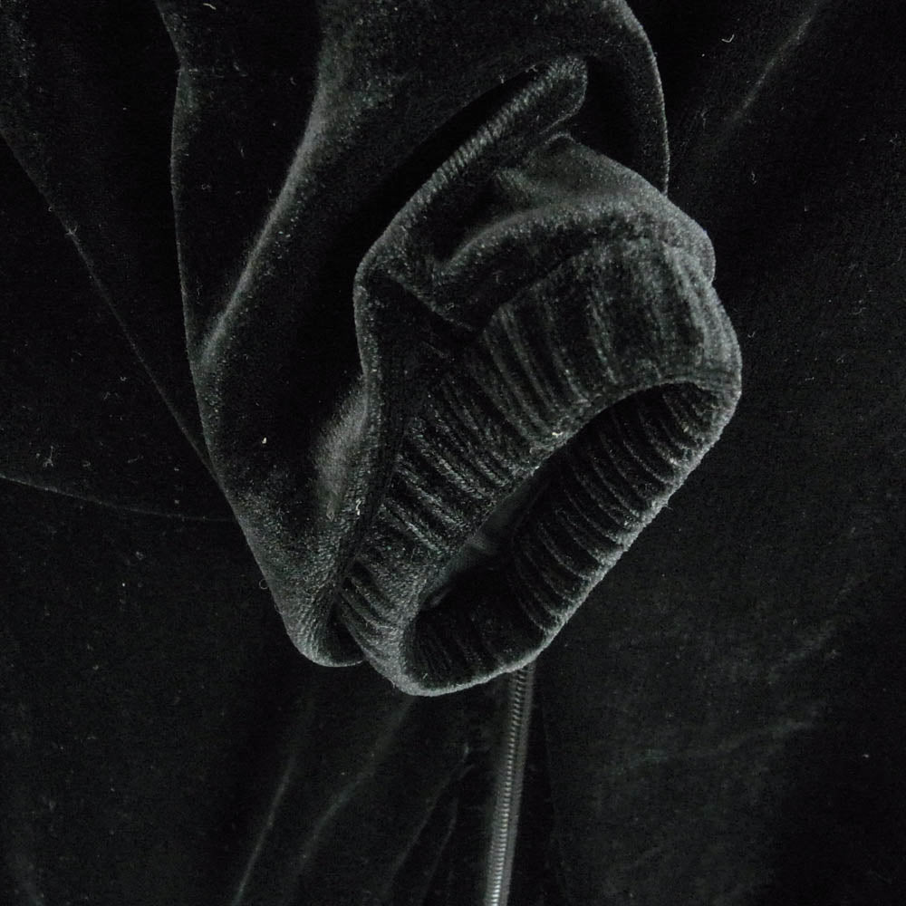 BALENCIAGA バレンシアガ 535814 TWK17 VELVET TRACKSUIT JACKET ベルベット トラックスーツ ジャケット ブラック系 XS【中古】