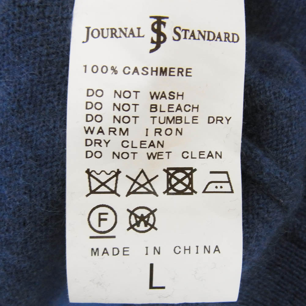 JOURNAL STANDARD ジャーナルスタンダード カシミヤ 100％ クルーネック ニット ブルー系 L【中古】